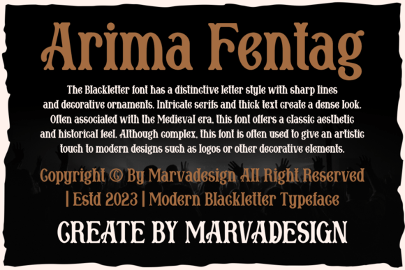 Thumbnail 2 of Arima Fentag Font