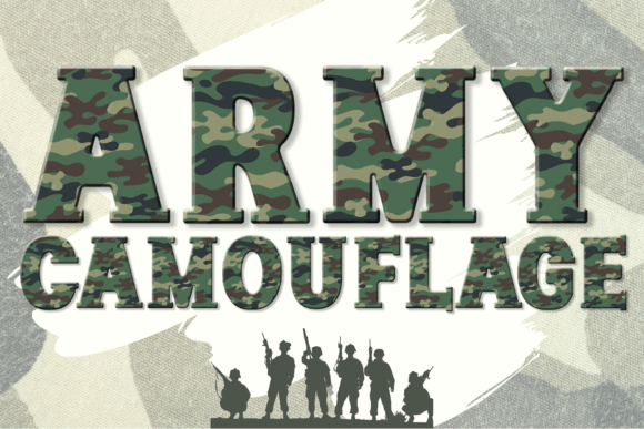 Preview of Army Camouflage Font