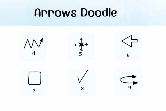 Thumbnail 4 of Arrows Doodle Font
