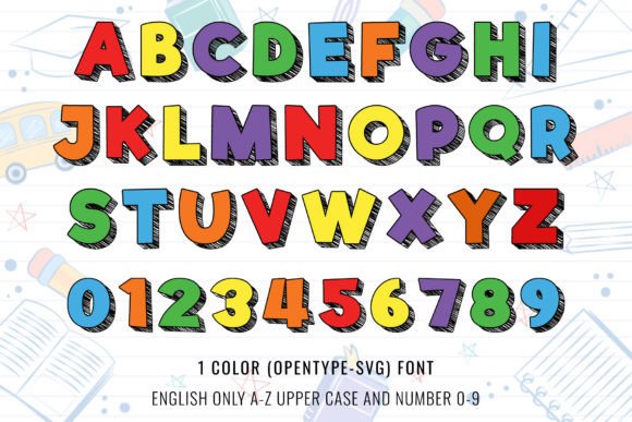 Thumbnail 2 of Back to School Font