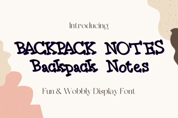 Preview of Backpack Notes Font