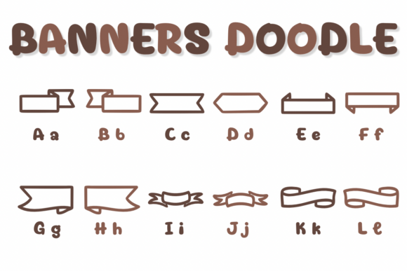 Thumbnail 2 of Banners Doodle Font