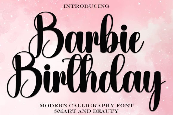 Preview of Barbie Birthday Font