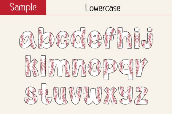 Thumbnail 3 of Baseball Alphabet Font