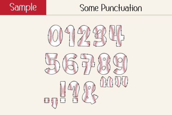 Thumbnail 4 of Baseball Alphabet Font