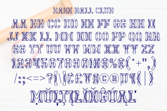 Thumbnail 4 of Baseball Club Font