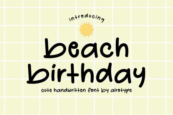 Preview of Beach Birthday Font