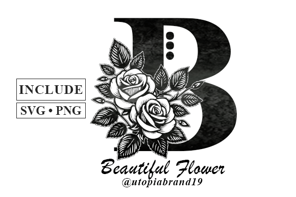 Preview of Beautiful Flower Monogram Font