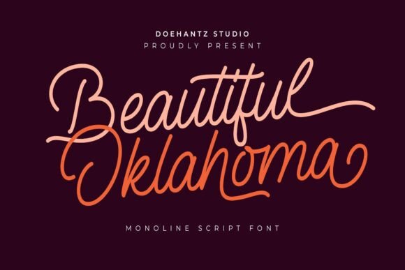 Preview of Beautiful Oklahoma Font