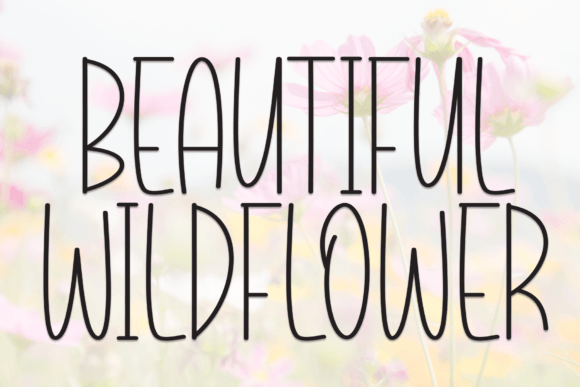 Preview of Beautiful Wildflower Font