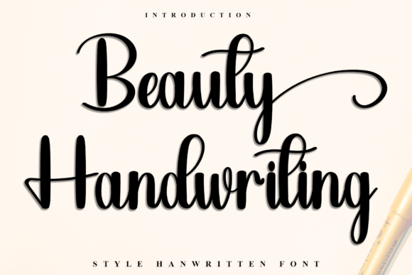 Preview of Beauty Handwriting Font