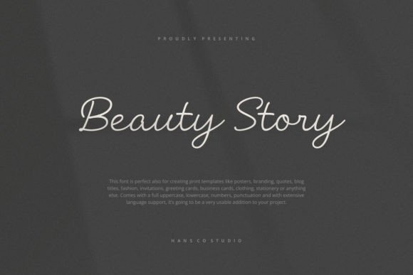 Preview of Beauty Story Font