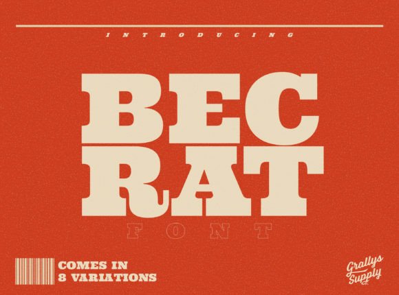 Preview of Becrat Font