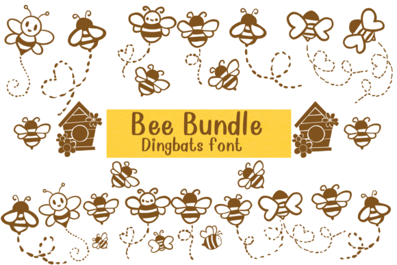 Preview of Bee Bundle Font