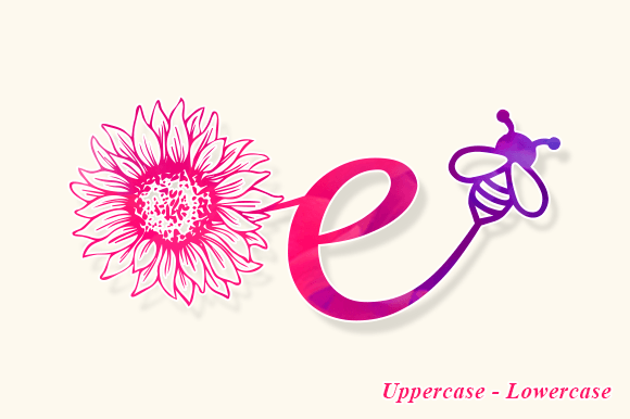 Thumbnail 2 of Bee Kind Monogram Font