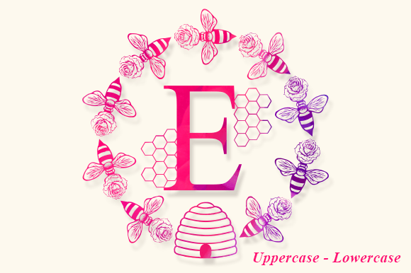 Thumbnail 2 of Bee Monogram Font