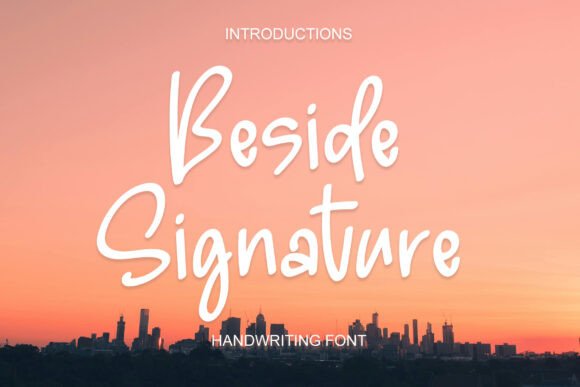 Preview of Beside Signature Font