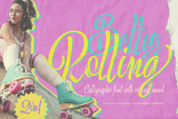 Preview of Bettys Rolling Font