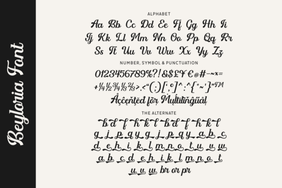 Thumbnail 2 of Beyloria Font