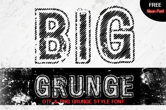 Preview of Big Grunge Font
