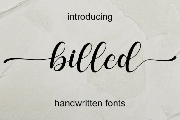 Preview of Billed Font