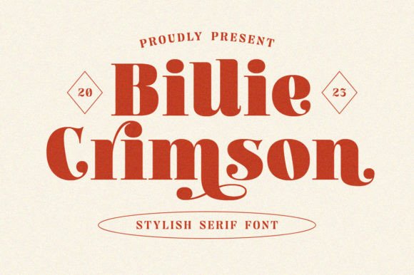 Preview of Billie Crimson Font