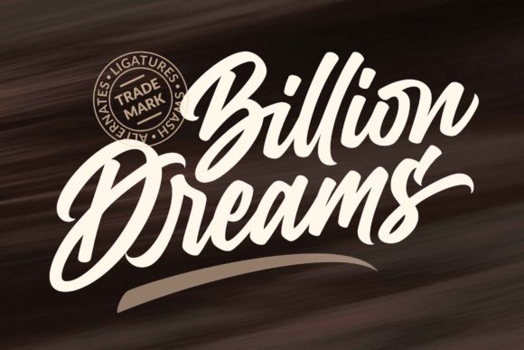 Preview of Billion Dreams Font