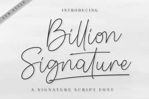 Preview of Billion Signature Font