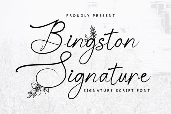 Preview of Bingston Signature Font