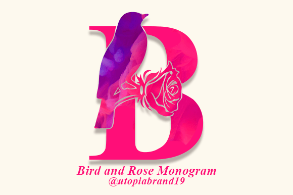 Preview of Bird and Rose Monogram Font