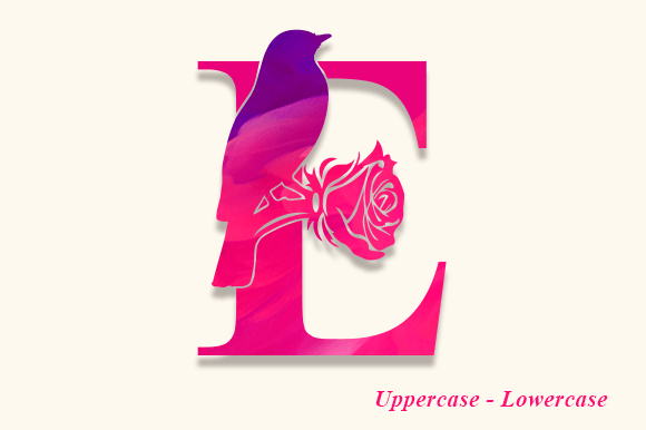 Thumbnail 2 of Bird and Rose Monogram Font