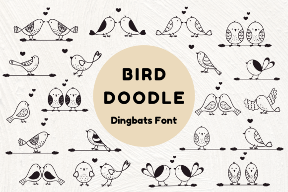 Preview of Bird Doodle Font