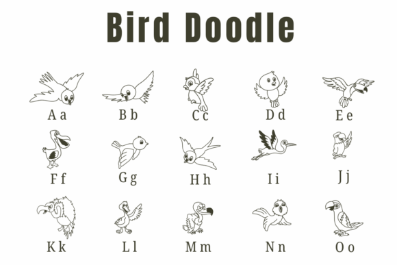 Thumbnail 2 of Bird Doodle Font