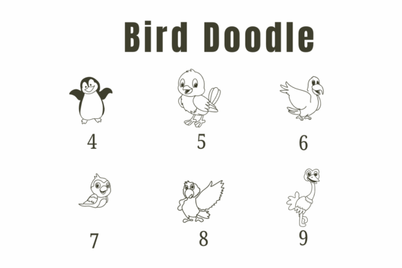 Thumbnail 4 of Bird Doodle Font