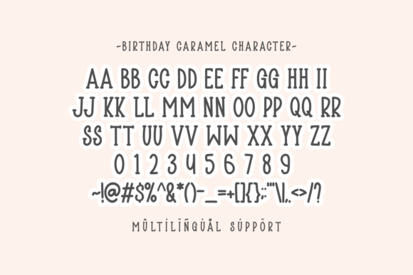Thumbnail 3 of Birthday Caramel Font
