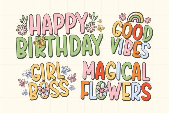 Thumbnail 2 of Birthday Flowers Font