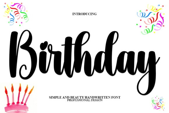 Preview of Birthday Font