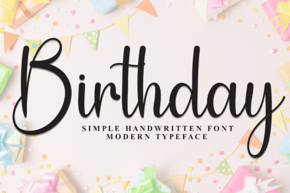 Preview of Birthday Font