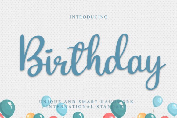 Preview of Birthday Font