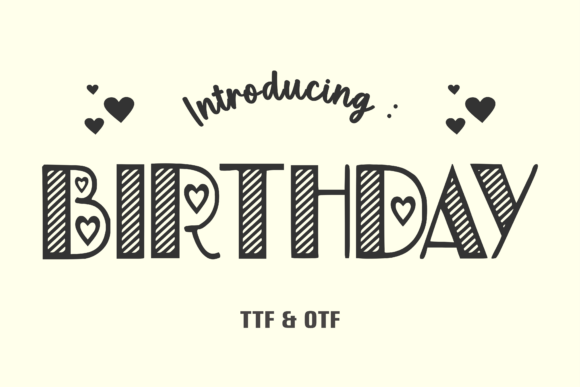 Preview of Birthday Font