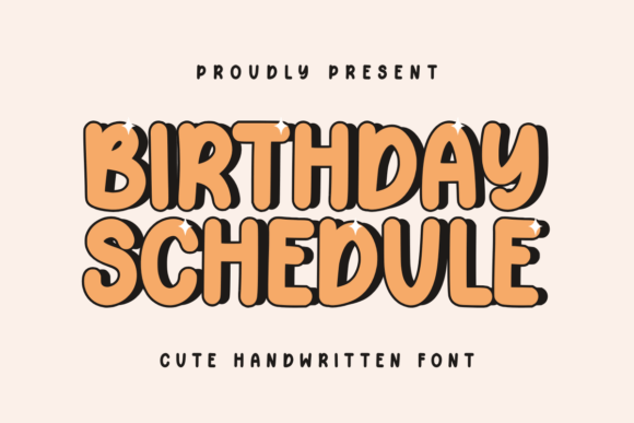 Main preview of Birthday Schedule Font
