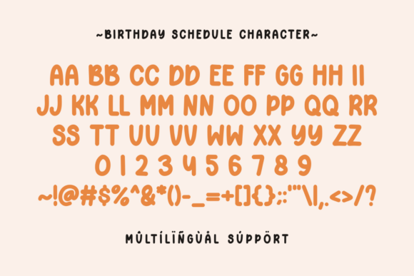 Thumbnail 3 of Birthday Schedule Font