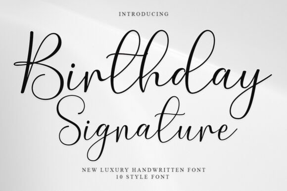 Main preview of Birthday Signature Font