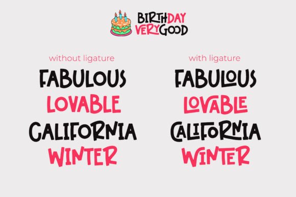 Thumbnail 2 of Birthday Verygood Font