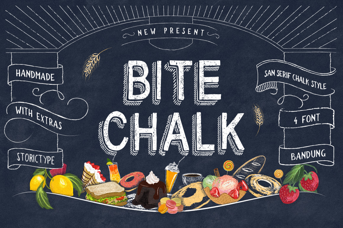 Main preview of BiteChalk Font
