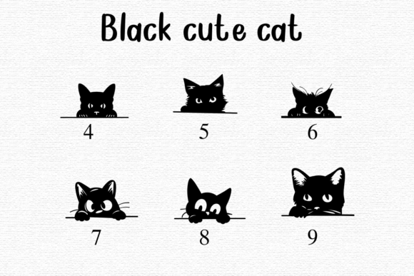Thumbnail 4 of Black Cute Cat Font