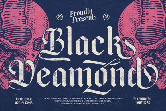 Preview of Black Deamond Font