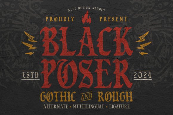 Preview of Black Poser Font