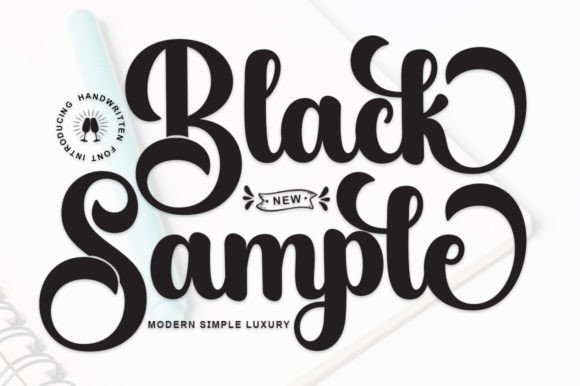 Preview of Black Sample Font