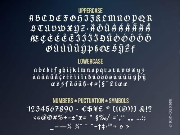 Thumbnail 2 of Blackknight Font